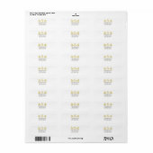Étiquette Élégant Luxe Monogramme Doré Noël (Feuille entière)