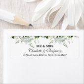 Étiquette Élégant M. & Mme Mariage Adresse de retour (En situation)