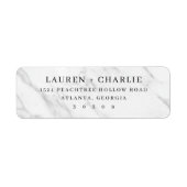 Étiquette Elegant Marble Minimalist (Devant)