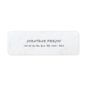 Étiquette Élégant Marbre blanc de script de brosse Cursive s