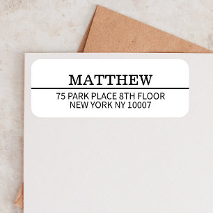 Étiquette Elégant Mariage Adresse Party White Custom Mailing