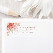 Étiquette Élégant Mariage de bouquet de couleur rose (En situation)