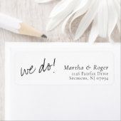 Étiquette Élégant Mariage de calligraphie élégant Adresse de (En situation)