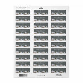 Étiquette Élégant Mariage de fleurs blanches Adresse de reto (Feuille entière)