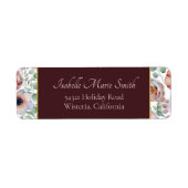 Étiquette Élégant Mariage de Fleurs d'anémones Marsala Blush (Devant)