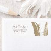 Étiquette Elégant Mariage de fleurs de tulipe dorée Étiquett (En situation)