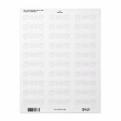 Étiquette Élégant Mariage de monogramme pourpre doux (Feuille entière)