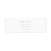 Étiquette Élégant Mariage de script bleu foncé Adresse de re (Devant)