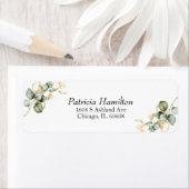 Étiquette Elégant Mariage de verdure or (En situation)