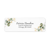 Étiquette Elégant Mariage de verdure or (Devant)