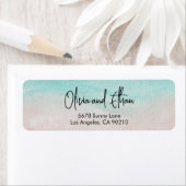 Étiquette Élégant Mariage d'été de plage Adresse de retour (En situation)