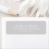 Étiquette Élégant Mariage gris (En situation)