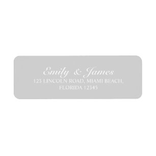 Étiquette Élégant Mariage gris