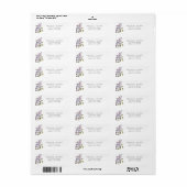 Étiquette Élégant Mariage Lilac (Feuille entière)