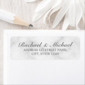 Étiquette Élégant Mariage Marbre blanc (En situation)