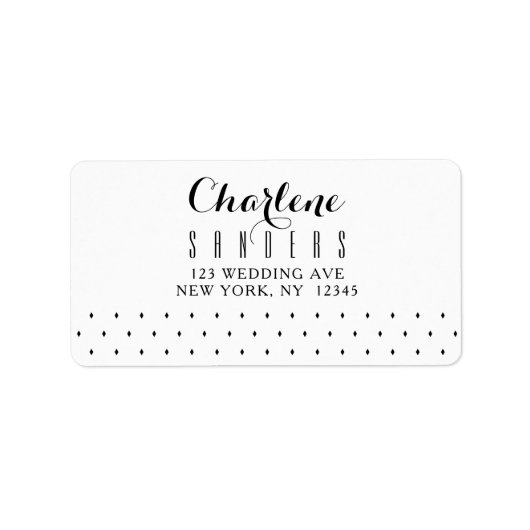 Étiquette Élégant Mariage minimal RSVP Retourner l'adresse É (Devant)