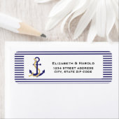 Étiquette Élégant Mariage nautique (En situation)