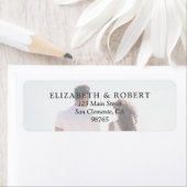 Étiquette Élégant Mariage photo Adresse de retour (En situation)