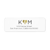 Étiquette Elégant mariage romantique blanc (Devant)