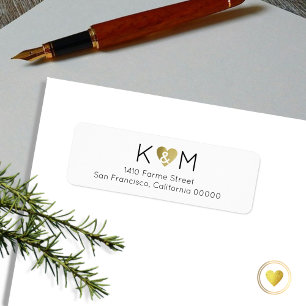 Étiquette Elégant mariage romantique blanc