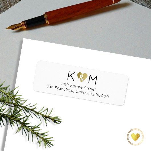 Étiquette Elégant mariage romantique blanc