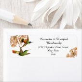 Étiquette Elégant Mariage Vert Colibri rose pâle (En situation)