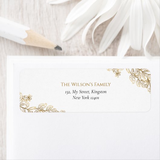 Étiquette Elégant Merrier Or Ensemble Joyeux Noël (En situation)