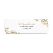 Étiquette Elégant Merrier Or Ensemble Joyeux Noël (Devant)