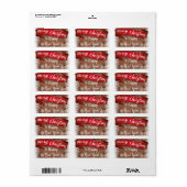 Étiquette Elegant Merry Christmas Script White Snowflakes (Feuille entière)