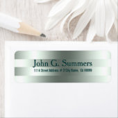 Étiquette Élégant métal moderne vert Tint raypes (En situation)