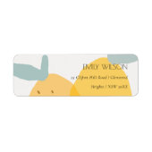 Étiquette Élégant mignon Citron jaune Fruité Citrus Adresse (Devant)