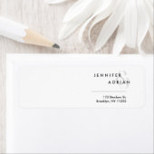 Étiquette Élégant minimal blanc moderne Mariage Adresse de r (En situation)