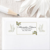 Étiquette Elegant Minimalist Greenery Wedding (En situation)