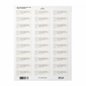 Étiquette Élégant Minimaliste à Points Noirs (Feuille entière)