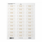 Étiquette Élégant Minimaliste Faux Or (Feuille entière)