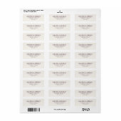 Étiquette Élégant Minimaliste Marron (Feuille entière)