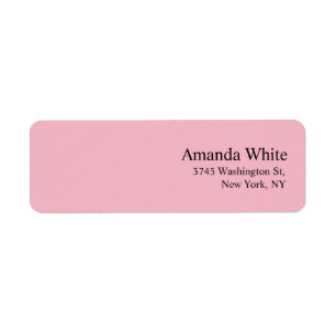 Étiquette Élégant minimaliste moderne féminin rose pâle