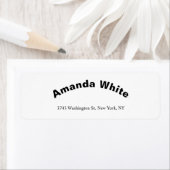 Étiquette Élégant minimaliste moderne noir blanc (En situation)