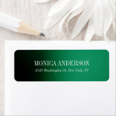 Étiquette Élégant minimaliste moderne vert noir (En situation)