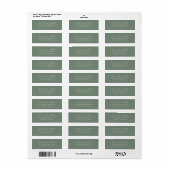 Étiquette Élégant minimaliste olive (Feuille entière)