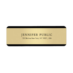 Étiquette Élégant minimaliste Or Plat Professionnel Moderne
