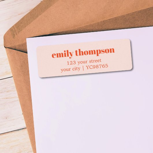 Étiquette Élégant minimaliste Pastel Bold