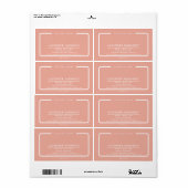 Étiquette Élégant minimaliste simple design (Feuille entière)