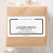 Étiquette Élégant minimaliste simple noir (En situation)