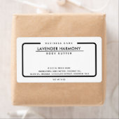 Étiquette Élégant minimaliste simple noir (En situation)