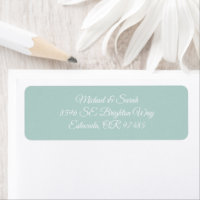 Elegant Mint Green Adresse de retour
