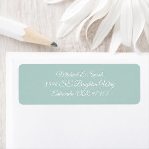 Étiquette Elegant Mint Green Adresse de retour