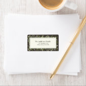 Étiquette Elegant Mocha Botanical | Return Address Label (En situation)