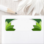 Étiquette Élégant Modèle de fleurs vertes (En situation)