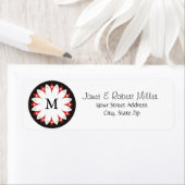 Étiquette Élégant Modèle Floral Avec Monogramme (En situation)